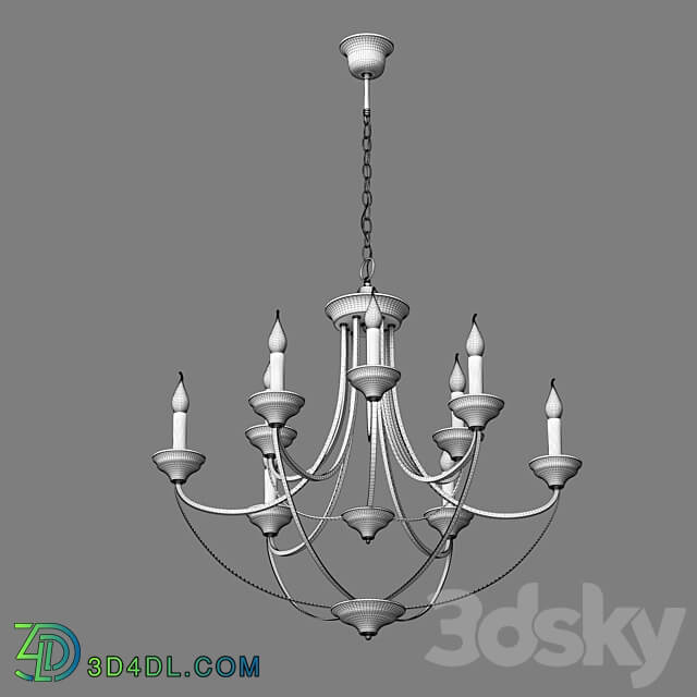 OM Hanging chandelier Eurosvet 60098 9 chrome Lazzaro Pendant light 3D Models