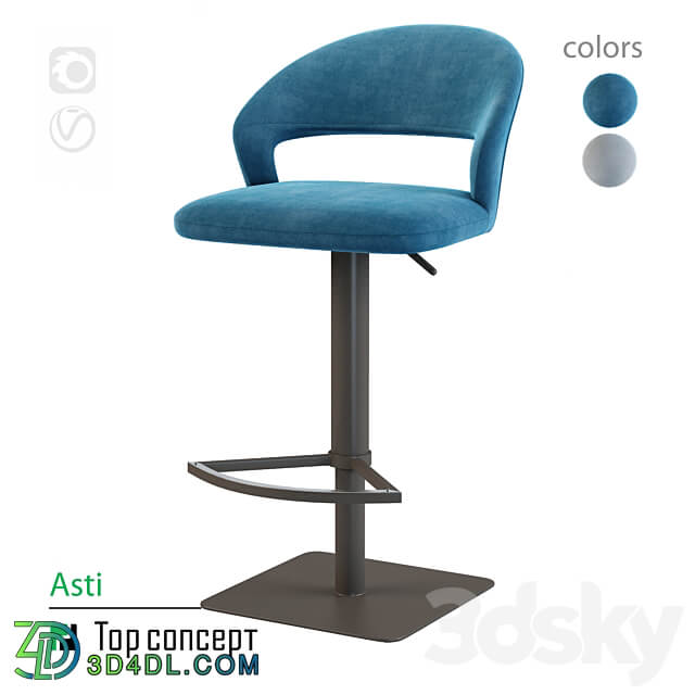 Bar chair Asti 3D Models