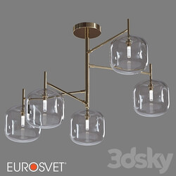 OM Ceiling chandelier Eurosvet 70128 5 Jar Ceiling lamp 3D Models 