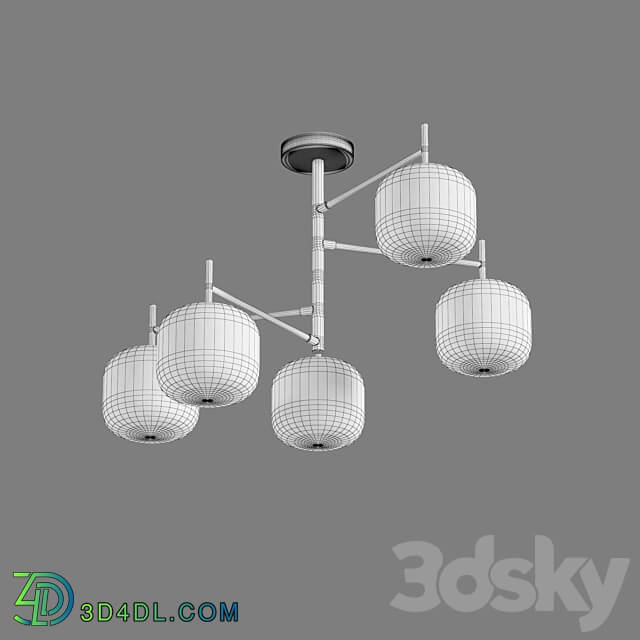 OM Ceiling chandelier Eurosvet 70128 5 Jar Ceiling lamp 3D Models