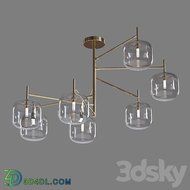 OM Ceiling chandelier Eurosvet 70128 7 Jar Ceiling lamp 3D Models