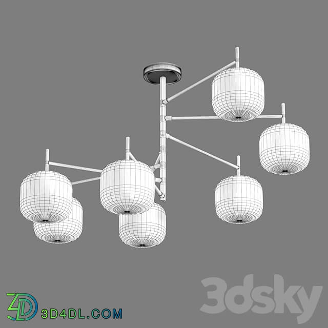 OM Ceiling chandelier Eurosvet 70128 7 Jar Ceiling lamp 3D Models