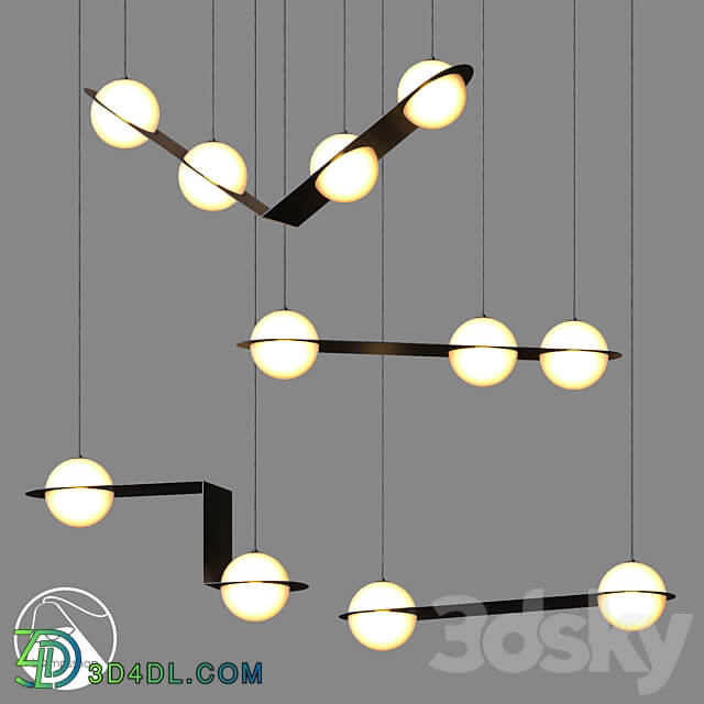 LampsShop.ru PDL2173 Pendant Вlackball Vray Pendant light 3D Models