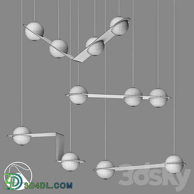 LampsShop.ru PDL2173 Pendant Вlackball Vray Pendant light 3D Models