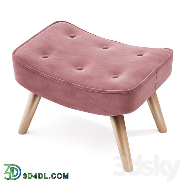 Hugge ottoman 3D Models