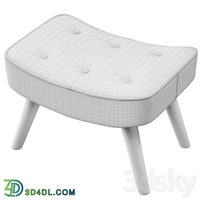 Hugge ottoman 3D Models