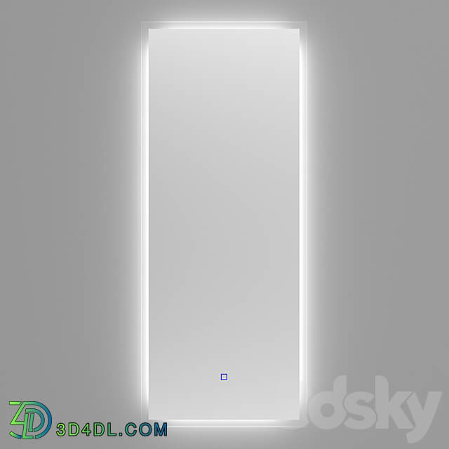 OM Rectangular mirror with right angles Soars with illumination and matte edging 3D Models