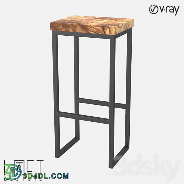 Bar stool LoftDesigne 026 model 3D Models