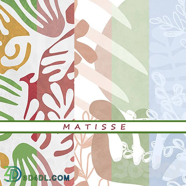 Designer wallpaper MATISSE pack 5 3D Models