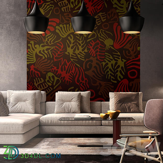 Designer wallpaper MATISSE pack 5 3D Models