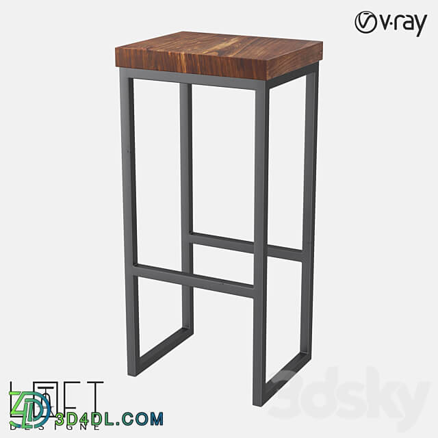 Bar stool LoftDesigne 027 model 3D Models