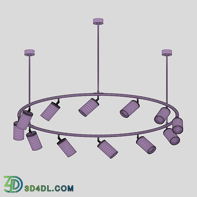 Chandelier Kaiko 07615 12 OM Pendant light 3D Models