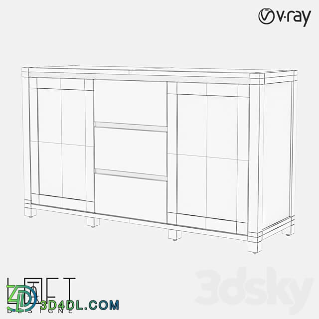 Chest of drawers LoftDesigne 475 model Sideboard Chest of drawer 3D Models