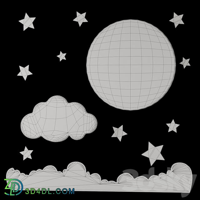 Lamps Moon and Cloud Miscellaneous 3D Models