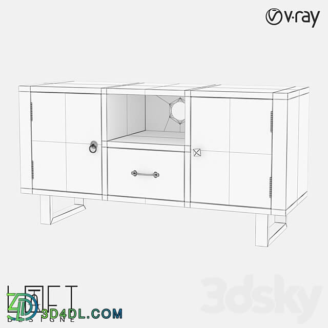 Chest of drawers LoftDesigne 497 model Sideboard Chest of drawer 3D Models