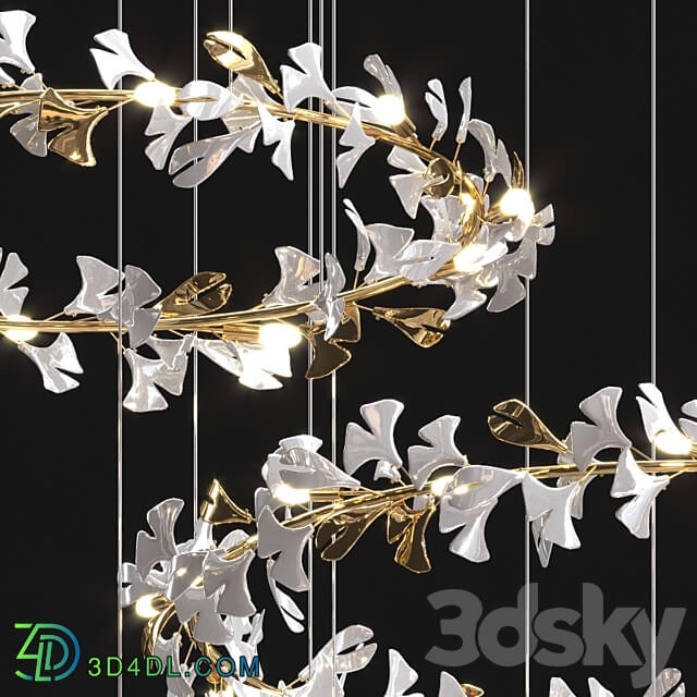 Cosmo Flower Chandelier 2 Pendant light 3D Models