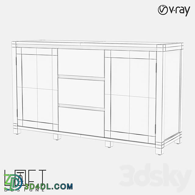 Chest of drawers Loftdesigne 533 model Sideboard Chest of drawer 3D Models
