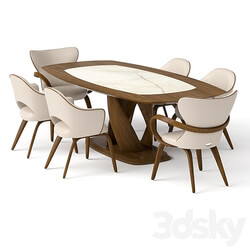 group with table virtuos D 120x240 onix OM Table Chair 3D Models 