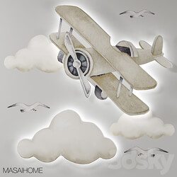  Airplane and cloud OM Miscellaneous 3D Models 