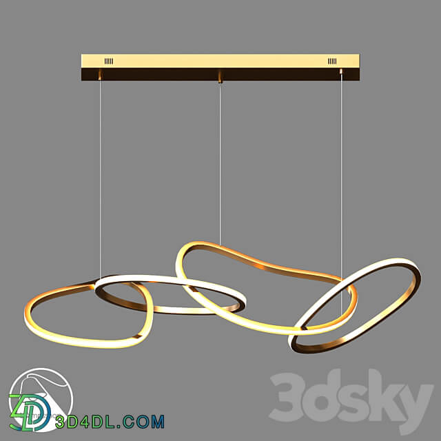 LampsShop.com L1563a Chandelier Crooked Ring Pendant light 3D Models