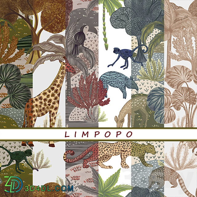 Designer wallpaper LIMPOPO pack 1 3D Models