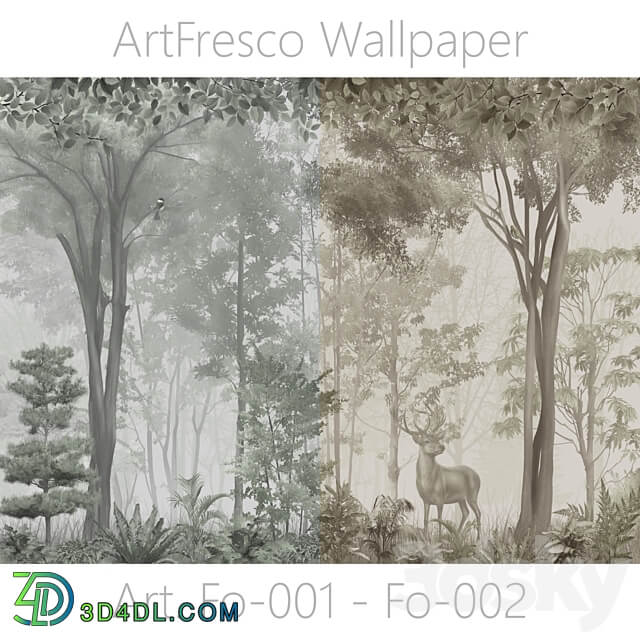 ArtFresco Wallpaper Design seamless photo wallpaper Art. Fo 001 Fo 002 OM 3D Models