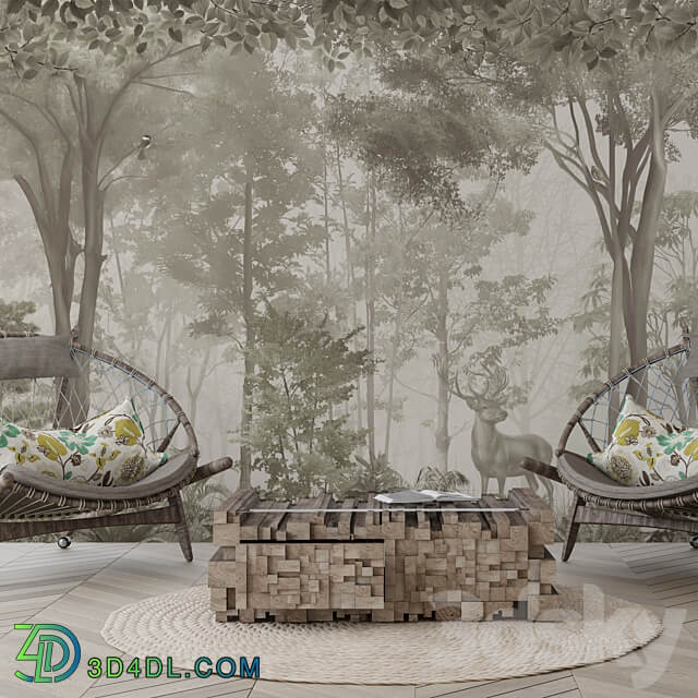 ArtFresco Wallpaper Design seamless photo wallpaper Art. Fo 001 Fo 002 OM 3D Models