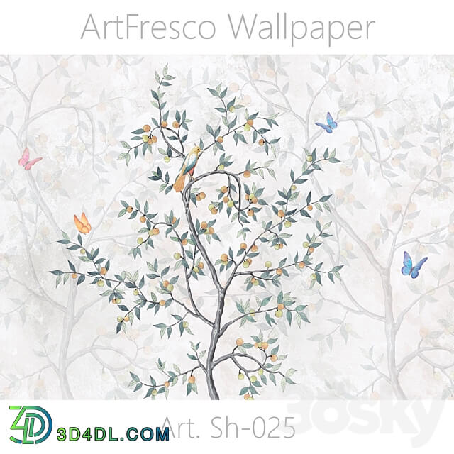 ArtFresco Wallpaper Design seamless photo wallpaper Art. Sh 025 OM 3D Models