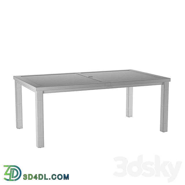 Albero Solido rectangular dinning table OM 3D Models