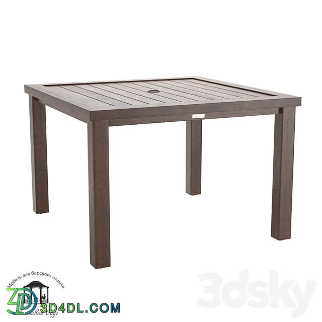 Albero Solido square dinning table OM 3D Models