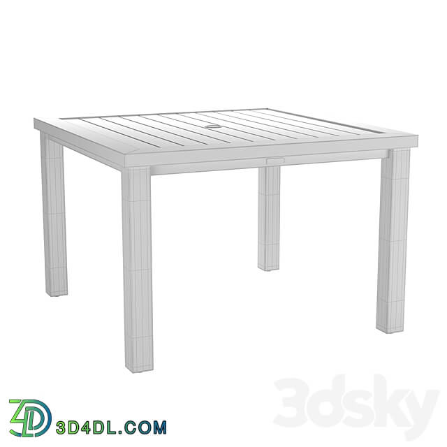 Albero Solido square dinning table OM 3D Models