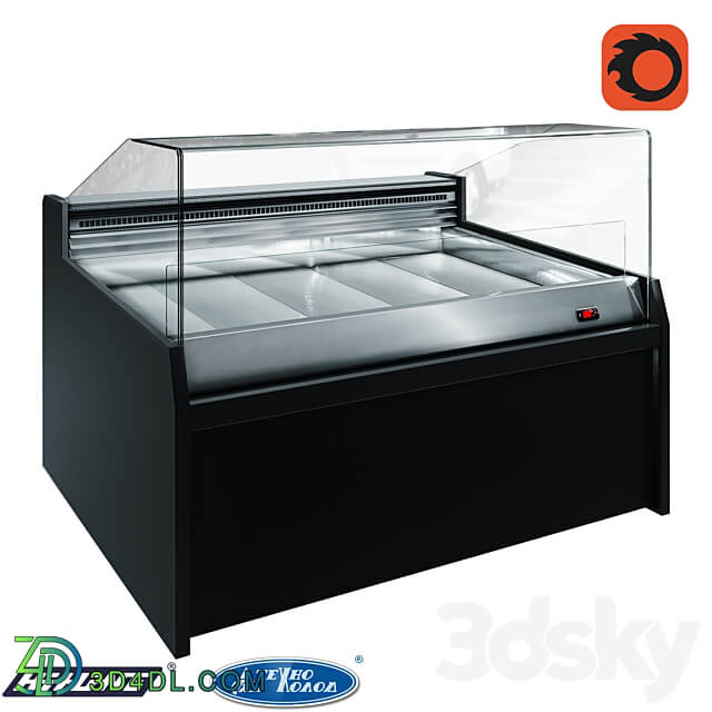 Refrigerated display case 1623 Missouri AC 120 fish OS 120 SPLA 3D Models