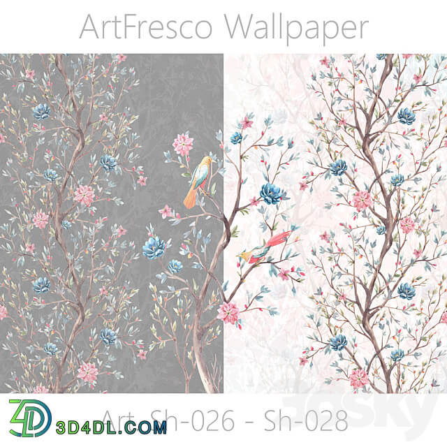 ArtFresco Wallpaper Design seamless photo wallpaper Art. Sh 026 Sh 028 OM 3D Models