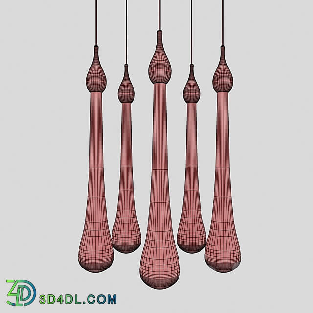 Pendant Asmer gold 07860 5A 33 OM Pendant light 3D Models