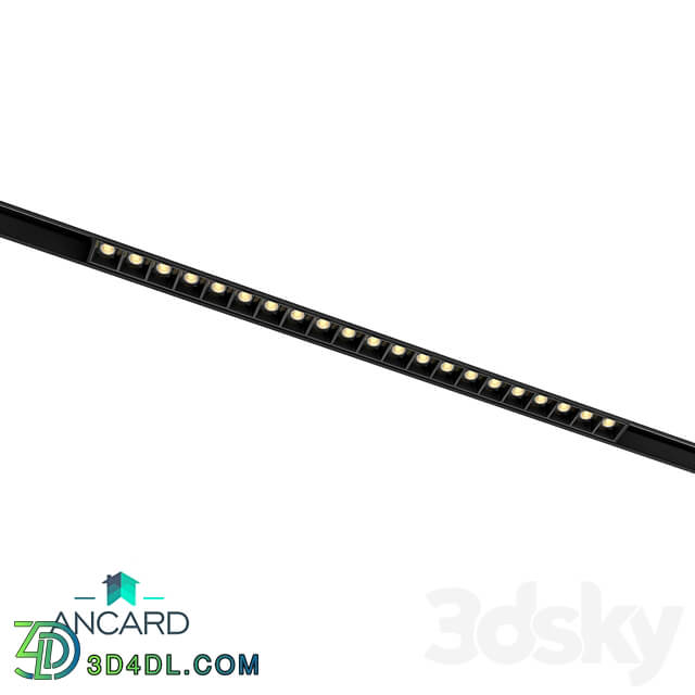 Magnetic track lamp from Ancard 3D Models