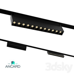 Magnetic track swivel accent lamp from Ancard 3D Models 