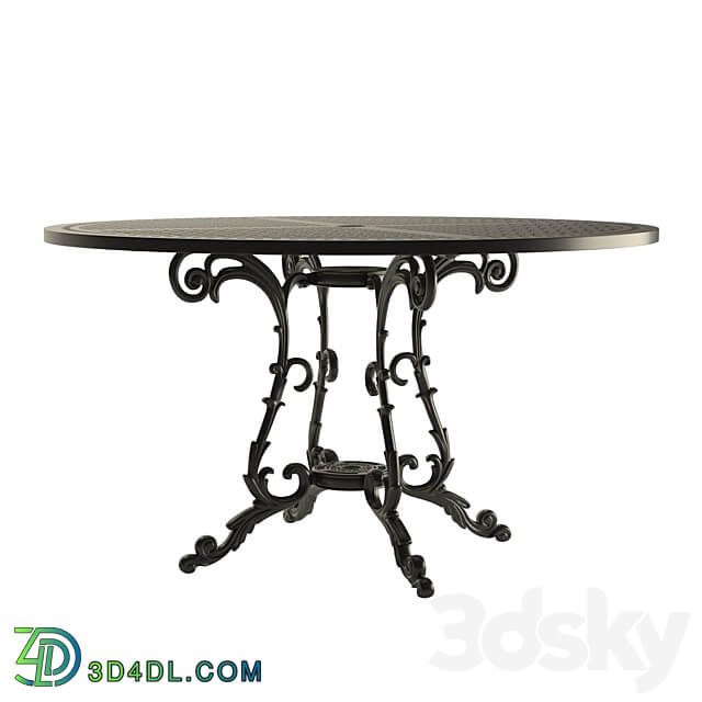 Azhur round dinning table OM 3D Models