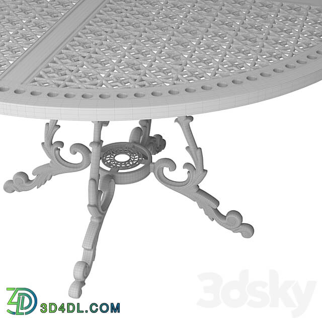 Azhur round dinning table OM 3D Models