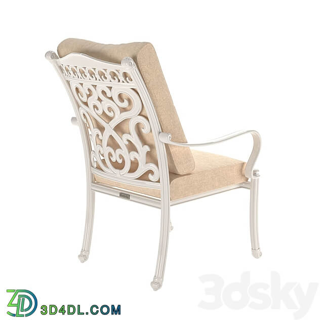 Azhur dinner armchair white OM 3D Models