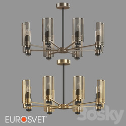 OM Ceiling chandelier Eurosvet 70139 8 Grino Pendant light 3D Models 