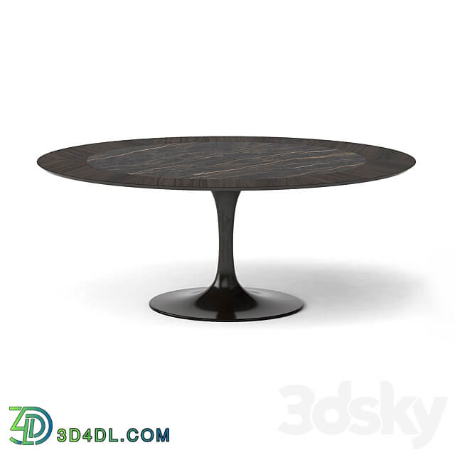 group with oval table apriori T noir desir OM Table Chair 3D Models