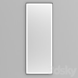 Rectangular mirror in a metal frame with front illumination Iron Talon 3D Models 