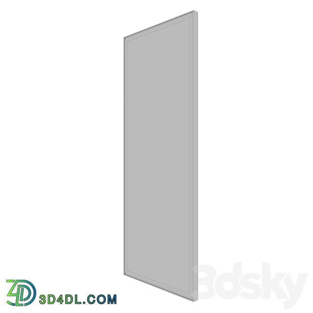 Rectangular mirror in a metal frame with front illumination Iron Talon 3D Models