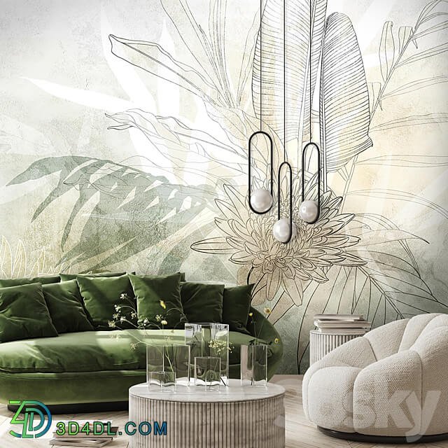 Designer wallpapers AIR pack 4 3D Models