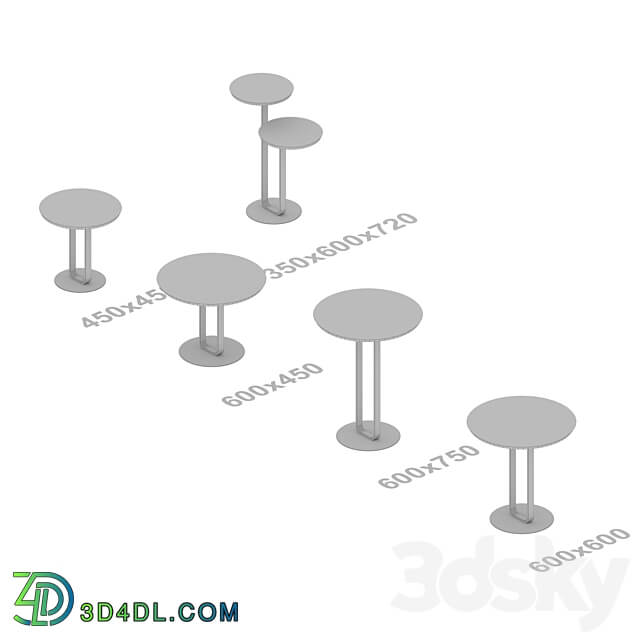  OM SERIES OF TABLES BUTON TOK FURNITURE 3D Models