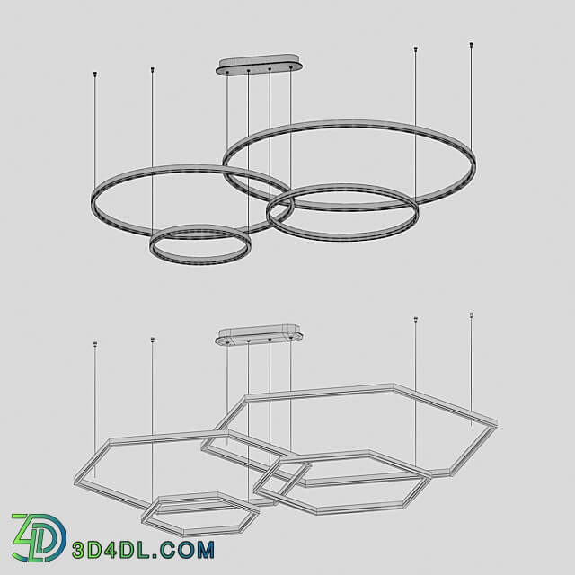 Suspension Thor black 08204 19PA OM Pendant light 3D Models