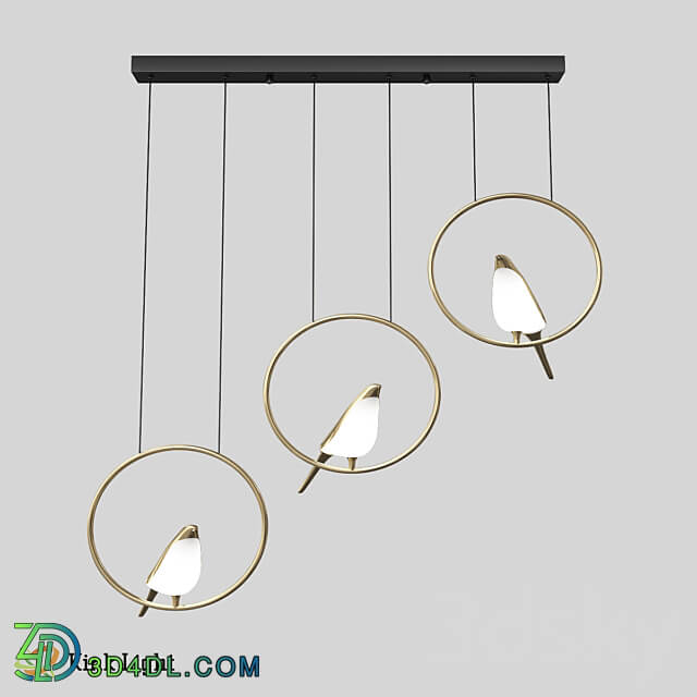 Pendant Arsi black gold 08446 3А 33 OM Pendant light 3D Models