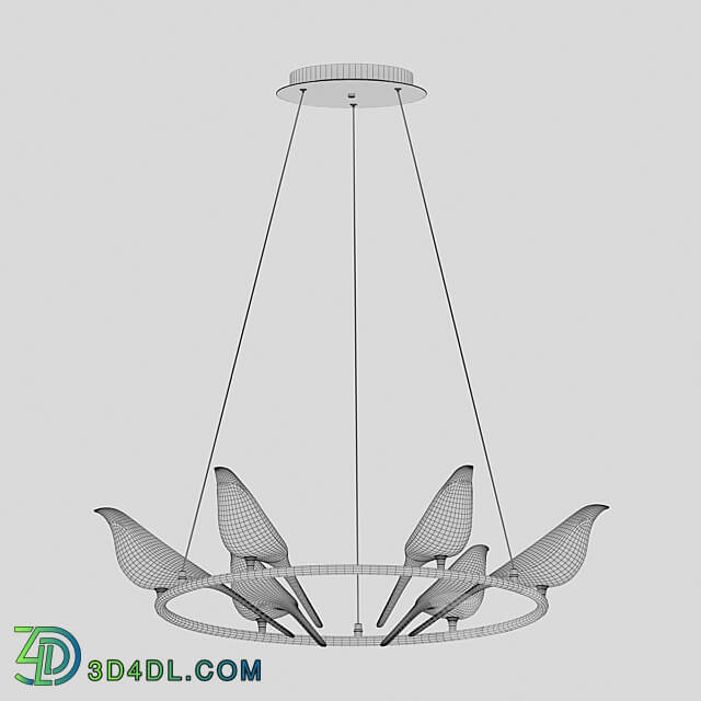 Chandelier Arsi black gold 08446 6A 33 OM Pendant light 3D Models