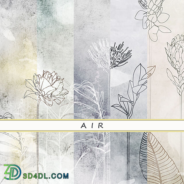 Designer wallpapers AIR pack 5 3D Models