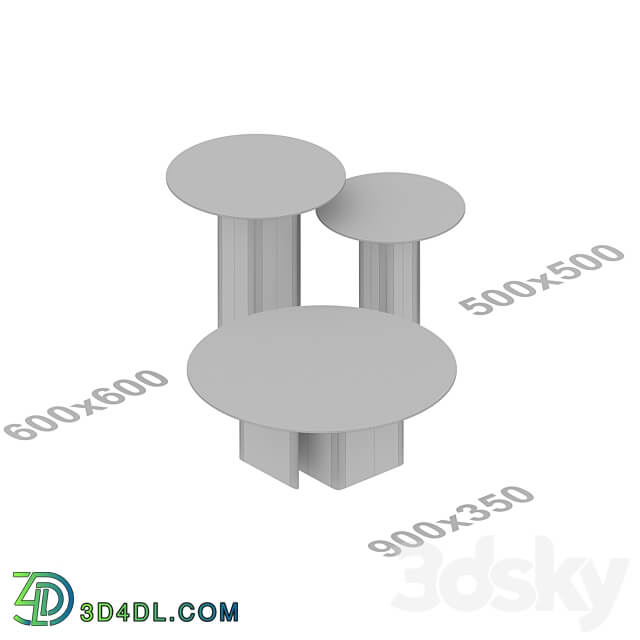  OM SERIES OF TABLES ROL TOK FURNITURE 3D Models